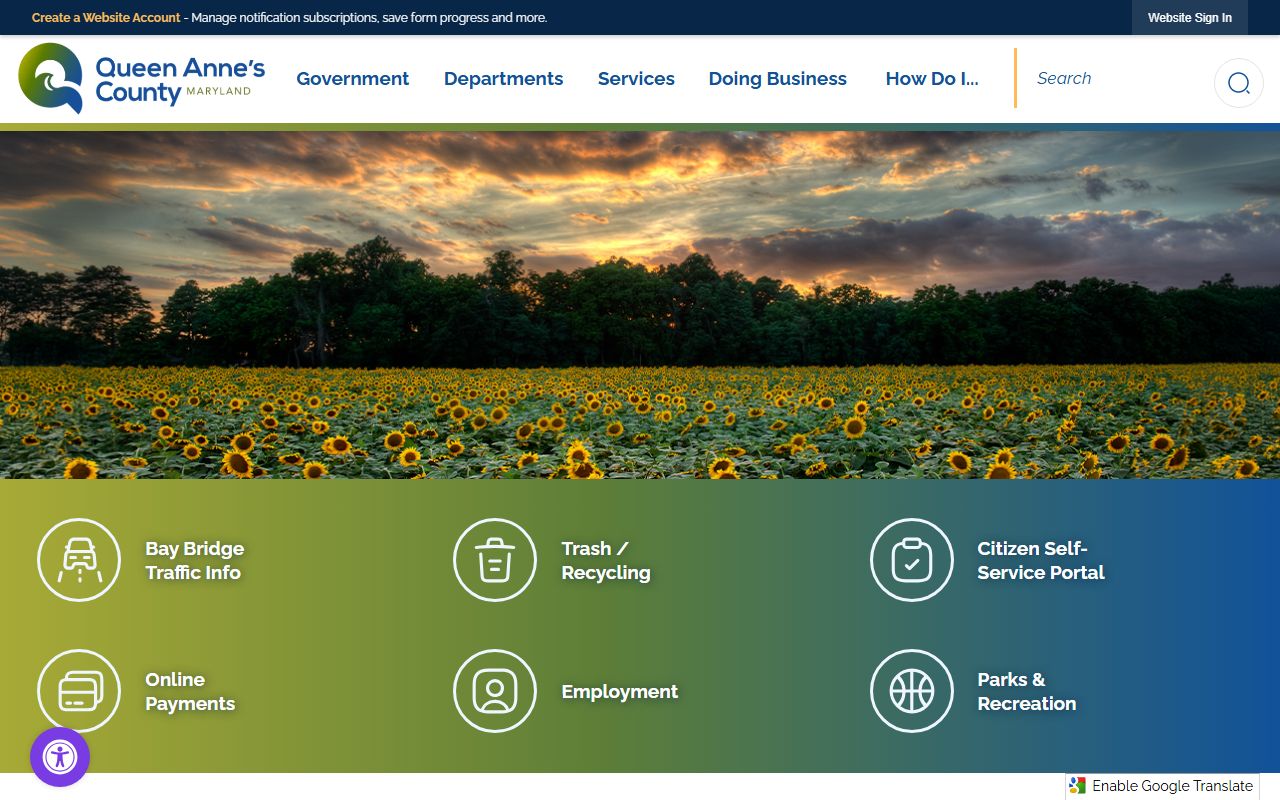 Queen Anne's County court records county government homepage